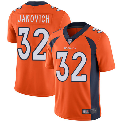Men Denver Broncos #32 Andy Janovich Orange Team Color Vapor Untouchable Limited Player Football NFL Jersey